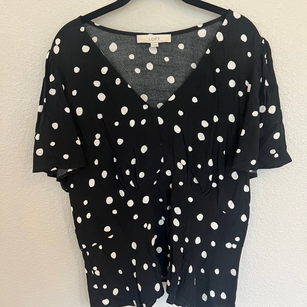 Loft Polka dot Top